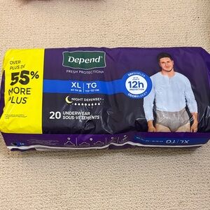 NWT Men XL Night Defense Incontinence Underwear 20 Pack